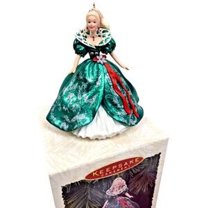 Vintage 1995 Hallmark Keepsake Ornament Holiday Barbie #3 Series - QX15057